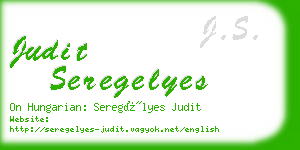 judit seregelyes business card